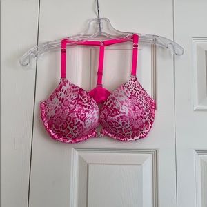 Pink Victoria’s Secret 34D Racerback Push Up Bra